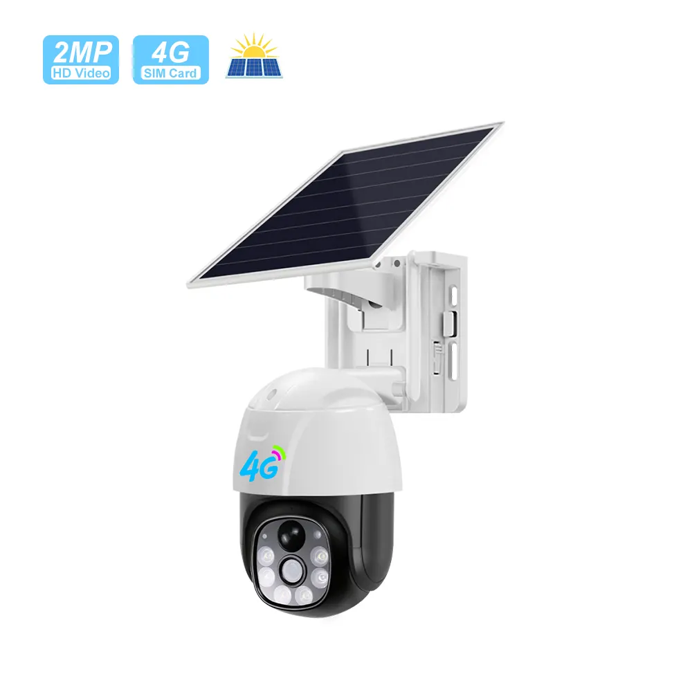 Venta caliente precio bajo 3MP batería Pir cuerpo detección vigilancia Ptz Cámara al aire libre reflector CÁMARA DE ENERGÍA Solar