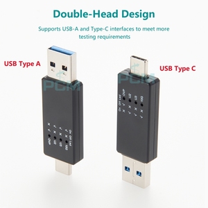 Tester di velocità USB USB-A tipo C strumento di controllo dei dati per USB2.0 USB3.0 USB3.1 5G 10G di tensione per ispezione QC Hub di laboratorio - Product Image 4