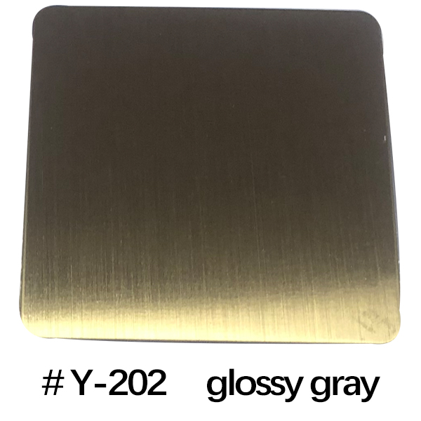 glossy gray