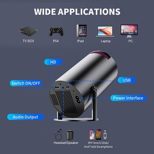 HY300โปรโปรเจคเตอร์แอนดรอยด์, โปรโปรเจคเตอร์ไร้สายอัปเกรด HY300โปรเจคเตอร์แอนดรอยด์11 4K WIFI6อัจฉริยะ HY300โปร - Product Image 4