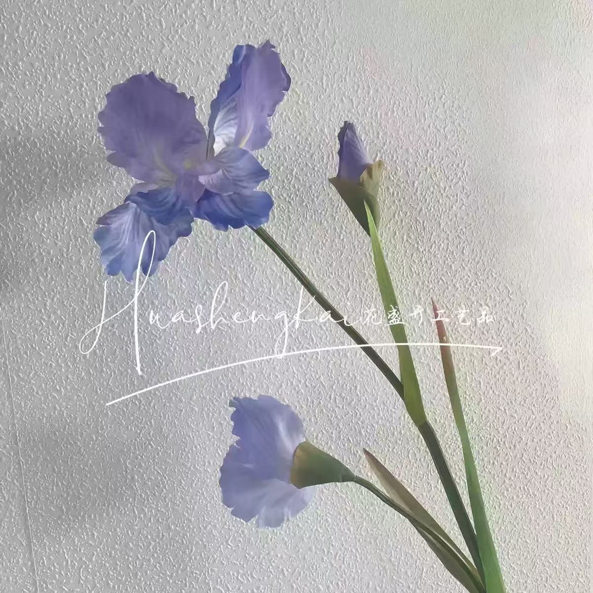 Iris Flower Shattered Ice Blue