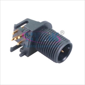 Plastic <strong>Socket</strong> 4 5 8 Pin Right Angle M12 PCB Mount Connector Waterproof Plug for Automotive Engine Compartment Electronic Unit - Product Image 2