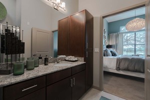 Tủ bếp thiết kế gỗ tro sang trọng với bản lề mềm & quầy thạch anh-Căn hộ công viên Azul baldwin - Product Image 3