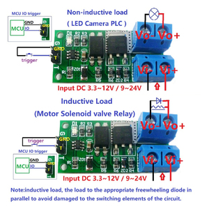 8A DC 9V-24V 3V-12V開発ボードフリップフロップラッチリレースイッチモジュール - Product Image 6