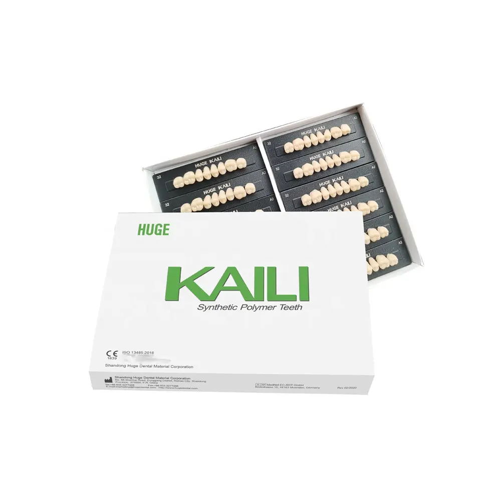 Denture artificial para processamento de laboratório dental, gravação dental ce qualificada kaili