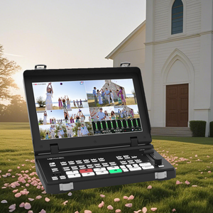 Misturador de comutadores de vídeo 4K de 5 canais com HD MI/SDI, controle PTZ, comutação multi-tela-sistema ao vivo tudo em um