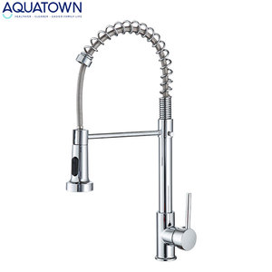 <strong>Cheap</strong> Way Spring Pull Down Kitchen Sink Faucet Modern High Arc Kitchen Faucet <strong>Mixer</strong> <strong>Cheap</strong> Gun Grey Kitchen Faucet - Product Image 1