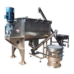 Alt vidalı konveyör 100Kg-Stainless-Steel-mikser yatay karıştırıcı ile gıda sınıfı şerit Blender