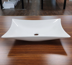 陶瓷不同类型的盆洗脸池在桌子上 - Product Image 6