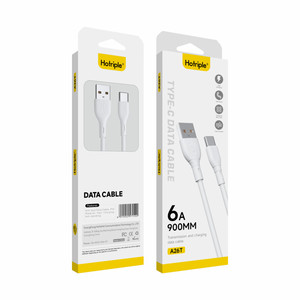 Hotriple Lowest <strong>Cost</strong> A26T Fast Charging Usb Type <strong>c</strong> Charger Data Cable 90cm White Usb to Type <strong>c</strong> Cable With Box - Product Image 1