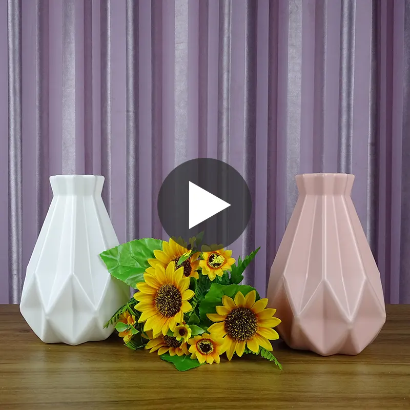 Vasos de plantas nórdicos modernos, vasos de plástico para decoração de plantas, flores brancas e modernas, para decoração de interiores e exteriores, para casa, hotel e escritório