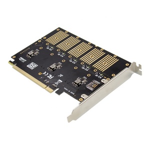 PCIe 5พอร์ต M2 Key B SATA3.0การ์ด SSD JMB585 PCIe SATA M.2 NVME PCIe 5 Bkey M.2 Converter Card - Product Image 5