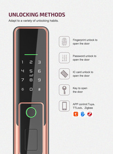 Fernbedienung Intelligentes Schloss Ttlock Tuya App Finger abdruck Numerischer Code Tuya Wifi Smart Türschloss mit Tür betrachter - Product Image 2