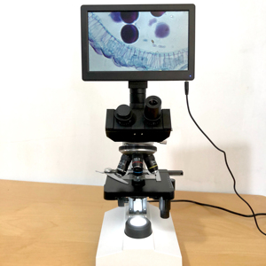 实验室三眼双目生物显微镜 107 与所有在一个屏幕 xsz107bn - Product Image 1