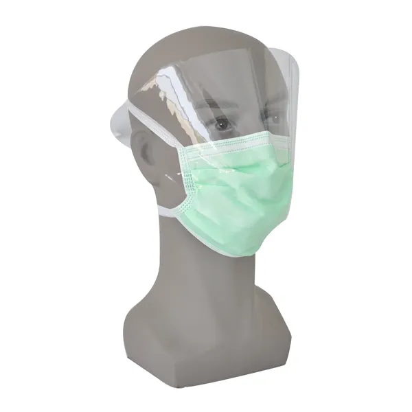 Maschera facciale usa e getta con protezione per gli occhi maschera antiappannamento a 3 strati con fornitore di fogli di plastica