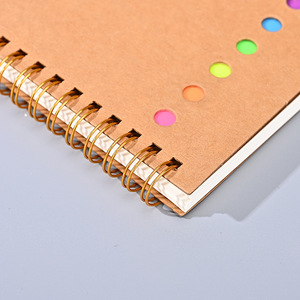 Customized Logo/Printing Sticky <strong>Note</strong> <strong>Notebook</strong> Metal Coil Kraft Paper <strong>Notebook</strong> <strong>with</strong> Pen Stylish Printed Diarybook Sticky <strong>Notes</strong> - Product Image 4