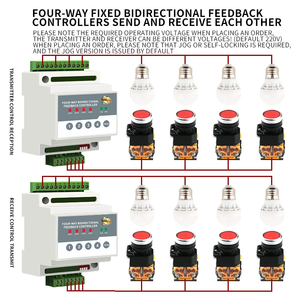 380V 4-Channel Bidirectional Feedback <strong>Wireless</strong> IO Transmission <strong>Relay</strong> <strong>Controller</strong> Remote Control Switches Remote Control Switches - Product Image 3