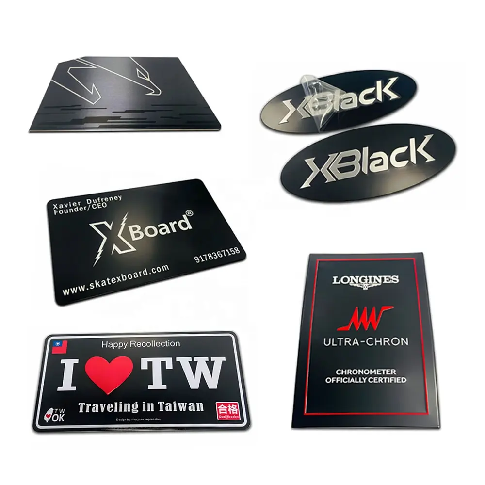 Professional Custom ProducePrinting Metal Engraved Nameplate Logo Label Laser Etched signal Tag Stainless 3D Steel Name Plate