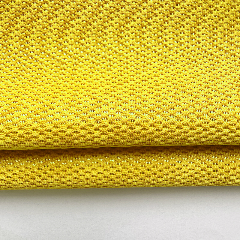 Yellow Breathable Wicking Mesh Fabric for Shoe Lining