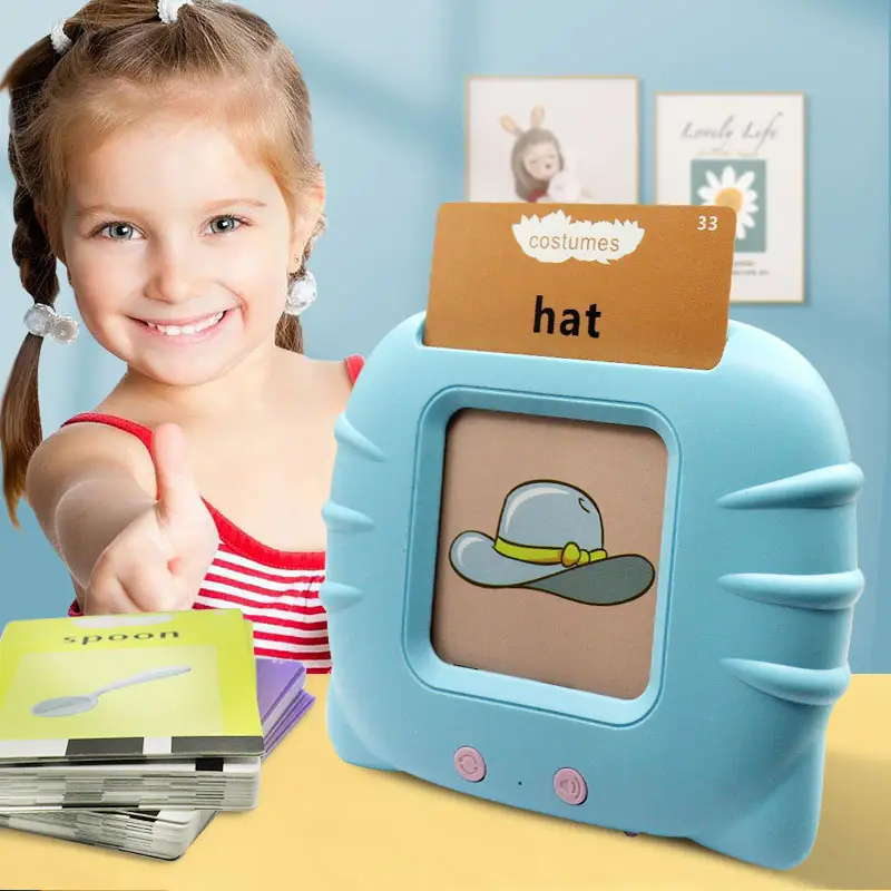 Personalizado Audible 2 Em 1 Cartões Cognitivos Brinquedos Educação Precoce Aprendendo Máquina Portable Preschool Talking Flash Cards