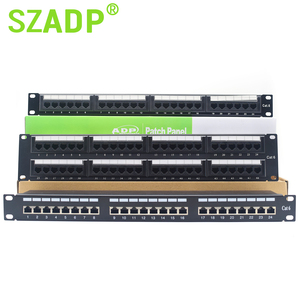 CAT6 CAT5网络接线板24 48端口RJ45插座19英寸屏蔽，带后杆 - Product Image 3