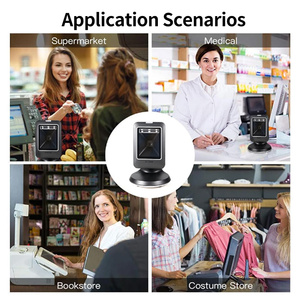 JINGXIN ha letto il codice riflettente del supermercato 2D lettore di codici a barre Desktop Omni - Product Image 5