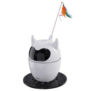 Yeni 3 in 1 otomatik kedi oyuncaklar interaktif akıllı alay Pet dural kapalı kediler için tüy ile LED Teaser lazer oyuncak yavru Kitty - Product Image 5