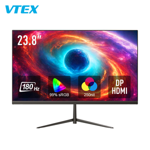 Monitor LED plano de 23,8 pulgadas, 100Hz, 1ms, tiempo de respuesta, diseño curvo, HDR, juegos, uso en la oficina, computadora de escritorio Compatible con VGA DP - Product Image 1