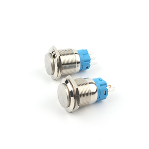 16mm Customizable Color 1NO 1NC Momentary 24V 10A LED <strong>Push</strong> <strong>Button</strong> <strong>Switch</strong> IP65 Waterproof With Self-Locking Reset Features - Product Image 2