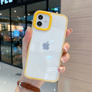 เคสโทรศัพท์ TPU ใสแบบบางพิเศษมีขอบสีสดใสป้องกันการกระแทกป้องกันการตกสำหรับ iPhone 16 PLUS IP15pro สูงสุด14 13 12 PRO MAX - Product Image 6