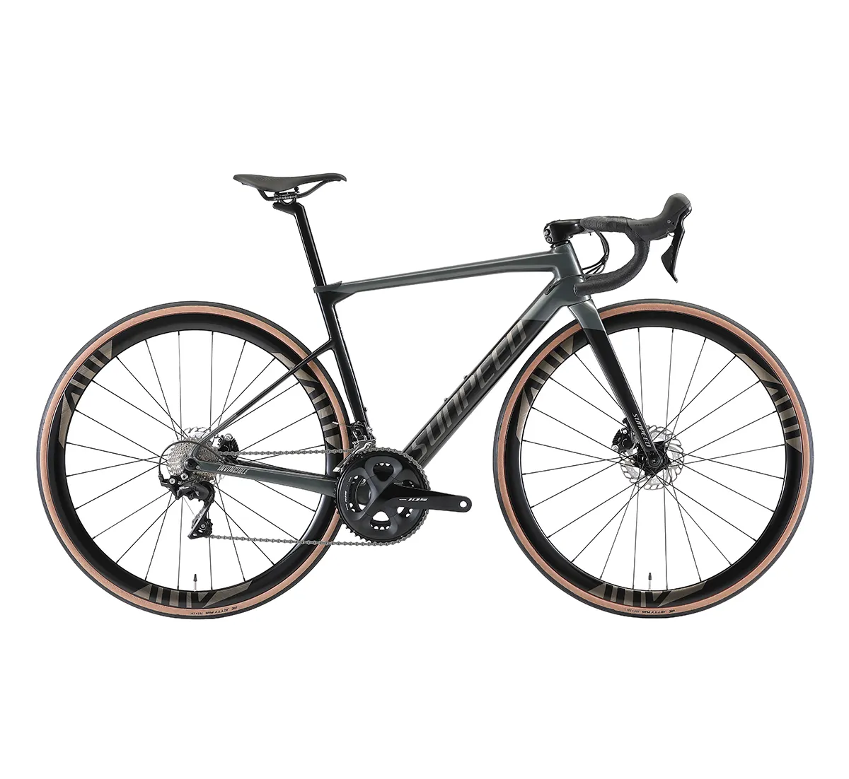 SUNPEED-bicicleta profesional de carreras, bici de fibra de carbono de 22 velocidades, 700C, material de fibra de carbono, marco de bicicleta de carretera