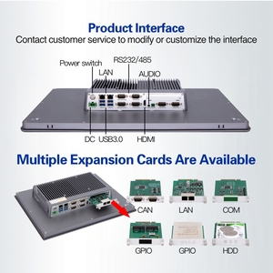 10-Inch Fanless <strong>Embedded</strong> Capacitive HMI Industrial Panel PC with 10 Points Core i3/i5/i7 10Gen/11Gen Compatible Windows/<strong>Linux</strong> - Product Image 3