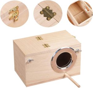 Ahşap Parakeet Budgie atiatiel üreme yuvalama kuş Avery kafes kutusu - Product Image 5