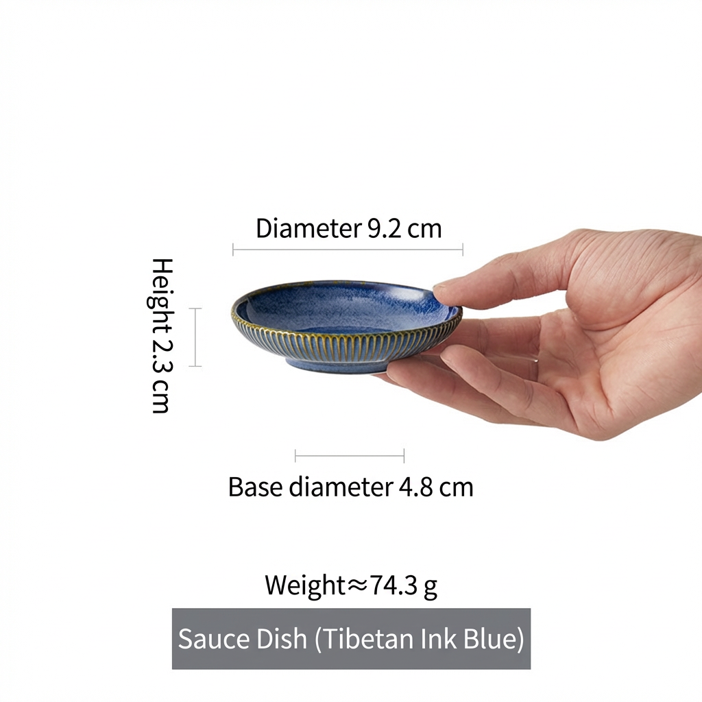4 inches-flavor dish hidden dark blue