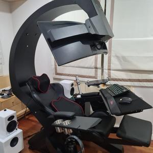 IW 320 Imperator Works <strong>Computer</strong> Gaming Chair Cockpit Support Upto 5 <strong>Monitors</strong>,with Massage <strong>Function</strong> on Genuine Racing Executive - Product Image 5