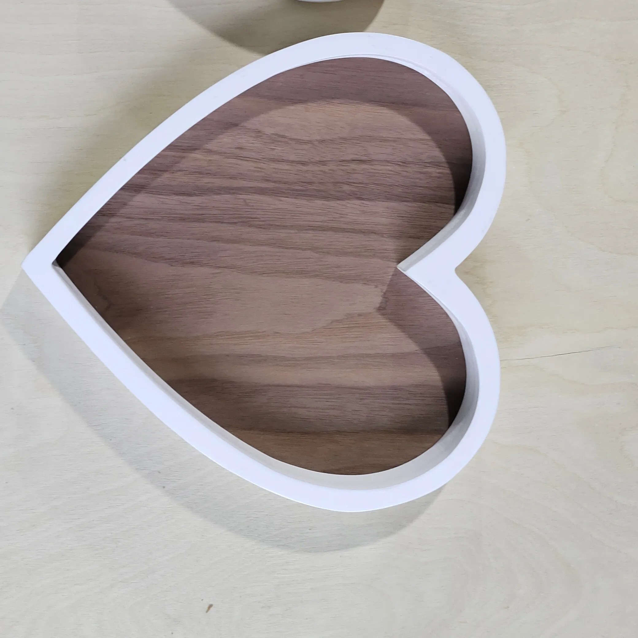 Tablero de corte de madera en forma de corazón, etiquetas de MDF, manualidades
