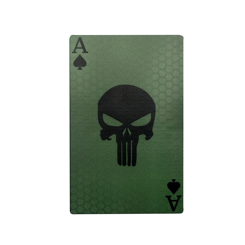 D00012-2 D - Poker Punisher (Sfondo verde, immagine nera)