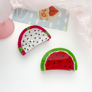 高端塑料发夹清新有趣的西瓜和火龙果设计 - Product Image 1