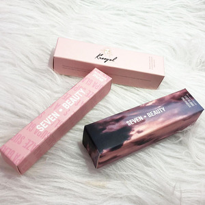 Lüks özel baskı özel etiket tasarım pembe Lipgloss kutusu özelleştirilmiş kozmetik ambalaj kutusu - Product Image 5