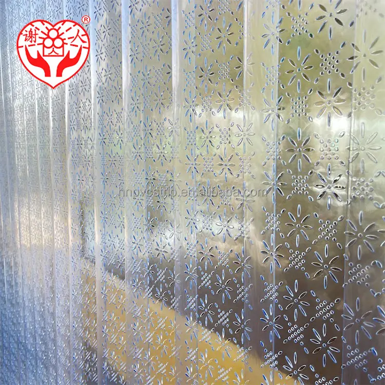 Rideau d'air en PVC Transparent Anti insecte résistant à l'huile feuille de plastique motif perforé rideau de porte