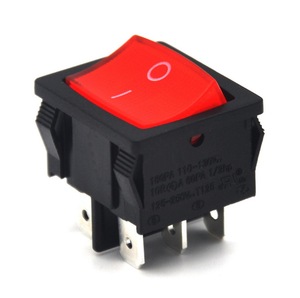 DPDT 6 PIN 19.6*22MM単列ロッカースイッチT125 1E4 4 4ポジションスイッチ照明付きロッカースイッチ - Product Image 2