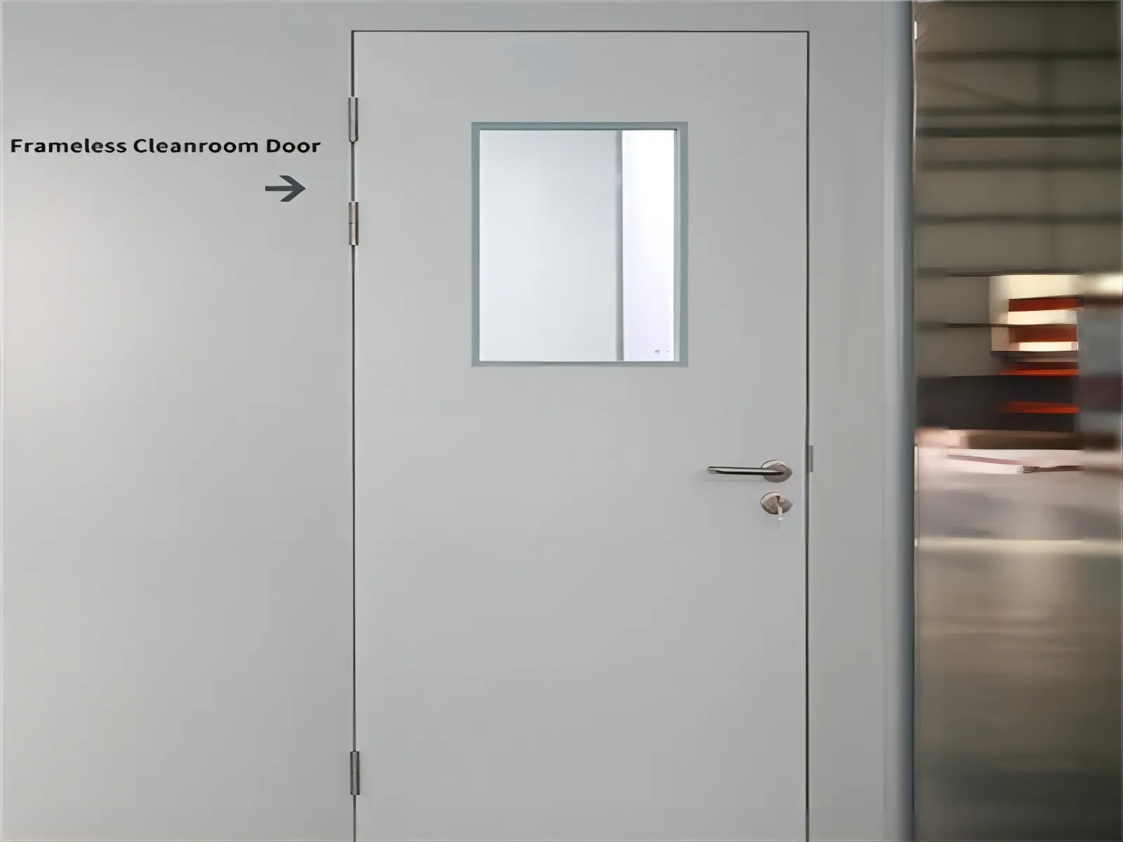 जीएमपी मानक आईएसओ 9001 कलर स्टील फ्रेमलेस सील क्लीनरूम दरवाजे