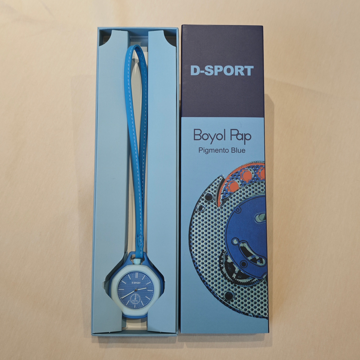 Blue sky blue with gift box