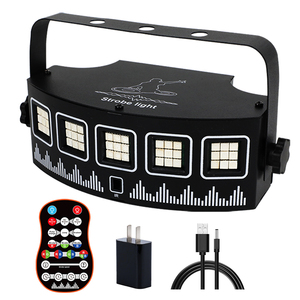 LED sahne çakarlı lamba süper parlak flaş RC aydınlatma ses aktif RGB parti aydınlatması düğün Xmas doğum günü kulübü DJ için - Product Image 5