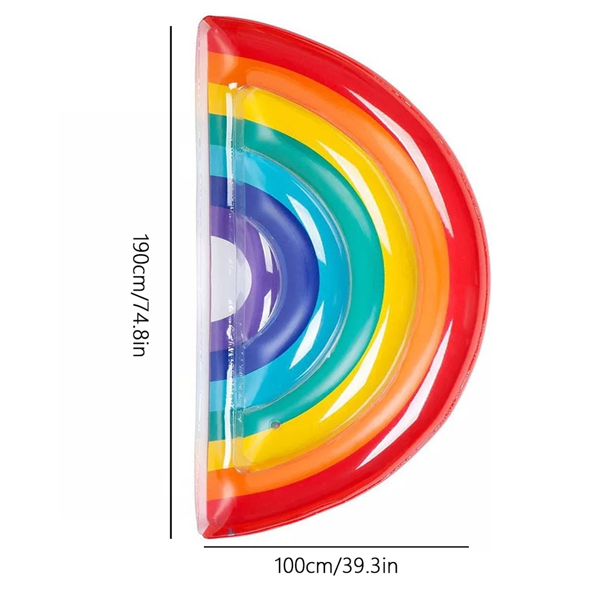 Flotteur arc-en-ciel semi-circulaire (190*100cm)