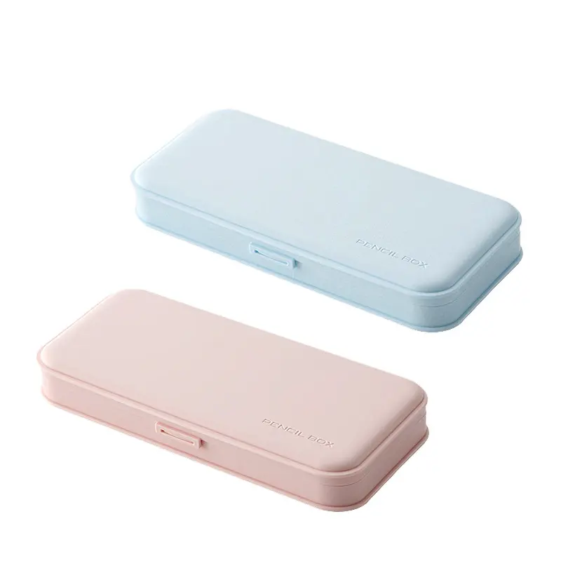 Ownday Wholesale School Office Supplies Simple Design Macaron Color Pp Frosted Large Capacity Plastic Pencil Case Stationery