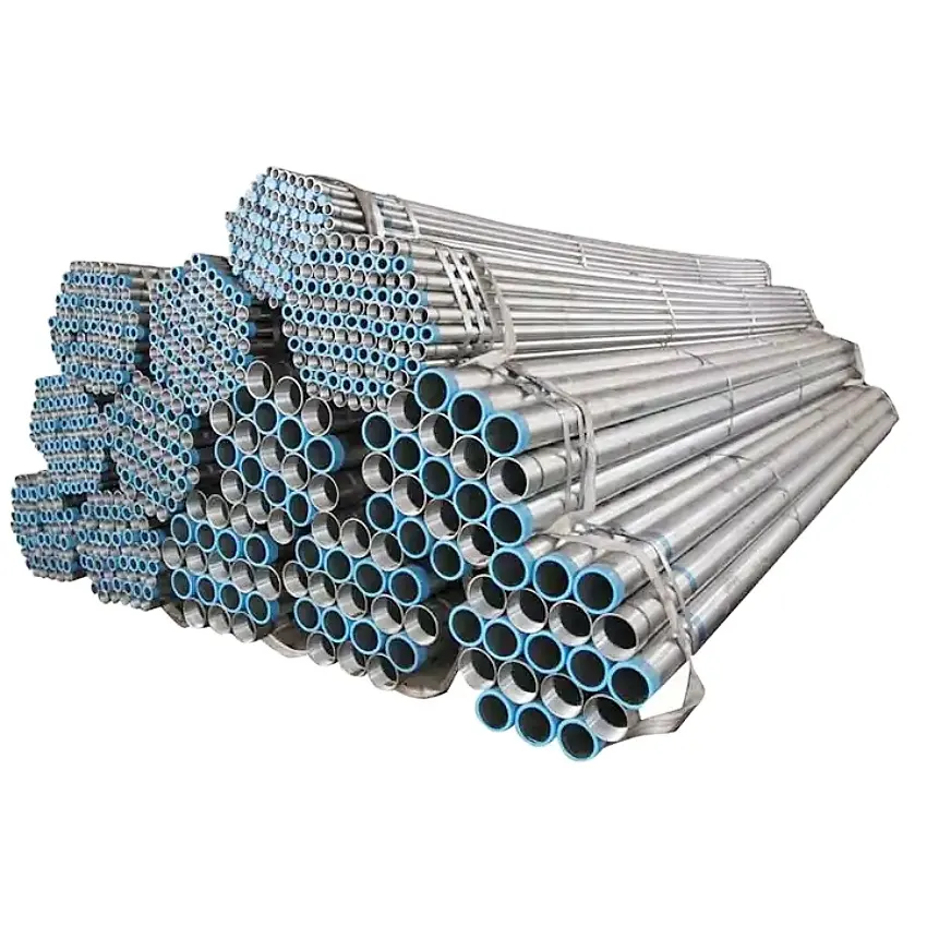 Tubo De Aço Pré Galvanizado Andaimes Redondo Quente mergulhado GI Galvan Steel Pipe Para Construção ASTM Pré Galvanizado Steel Pipe