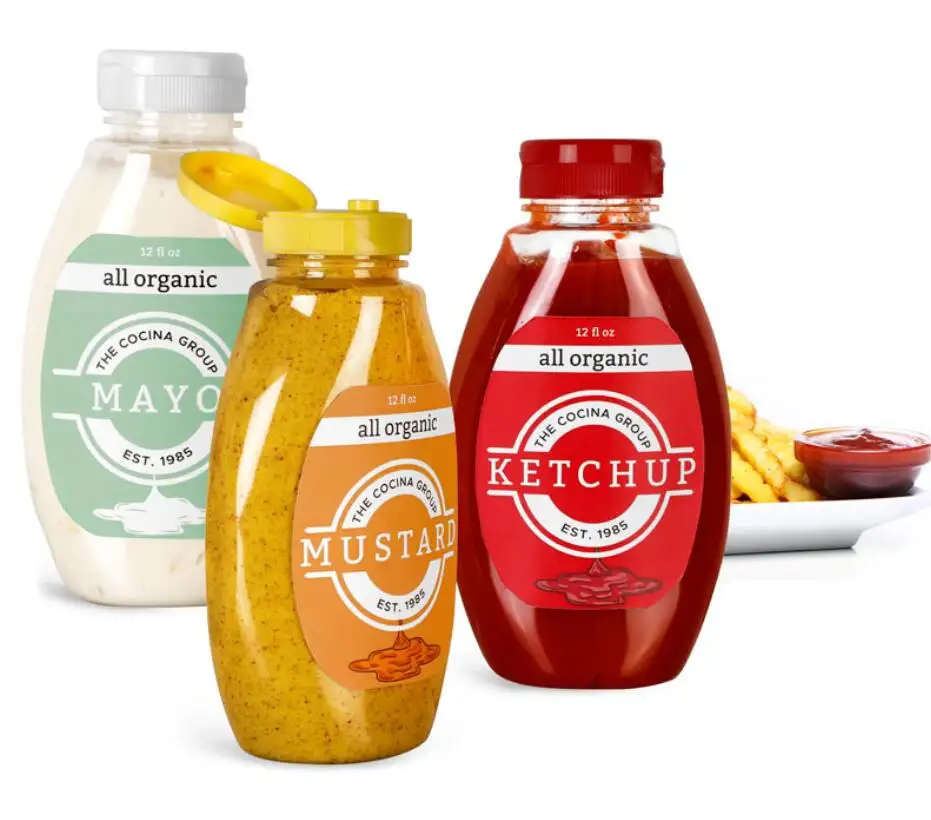 Sécurité alimentaire 360ml bouteille en plastique Silicone Valve couvercle rabattable Ketchup Mayonnaise Sauce chaude 12oz bouteille à presser pour Restaurant