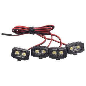 <span class=keywords><strong>RC</strong></span> פגוש אור 4 LED הכפול אור כיכר זרקור עבור 1/10 <span class=keywords><strong>RC</strong></span> Crawler הצירי SCX10 90046 TRX4 Wraith RR10 MST redcat - Product Image 2