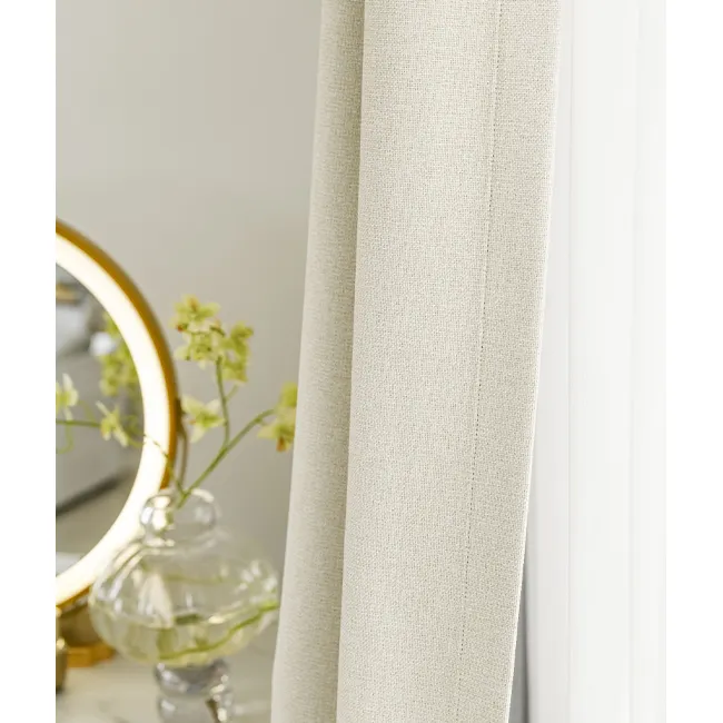 Tùy chỉnh thiết kế 110 "inch 280cm chiều rộng Polyester rèm vải Linen màn cho phòng khách